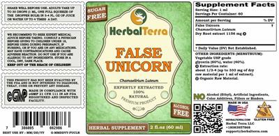 False Unicorn Alcohol Free label