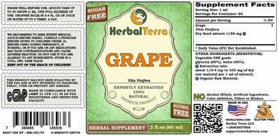 Grape Alcohol Free label