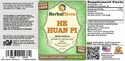 He Huan Pi Alcohol Free label