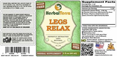 Legs Relax Alcohol Free label