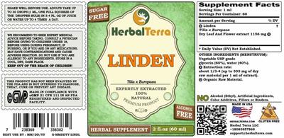 Linden Alcohol Free label