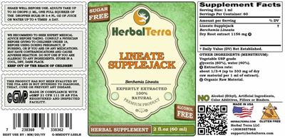 Lineate Supplejack Alcohol Free label