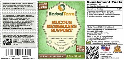 Mucous Membranes Support Alcohol Free label