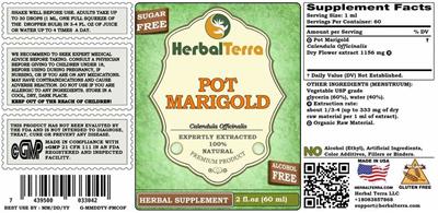 Pot Marigold Alcohol Free label