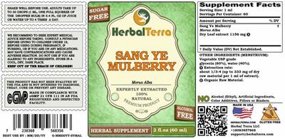 Sang Ye Mulberry Alcohol Free label