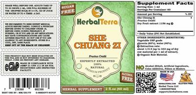 She Chuang Zi Alcohol Free label