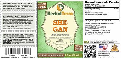 She Gan Alcohol Free label