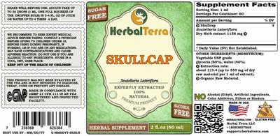 Skullcap Alcohol Free label