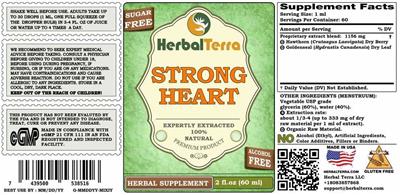 Strong Heart Alcohol Free label
