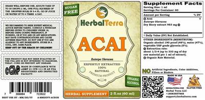 Acai label