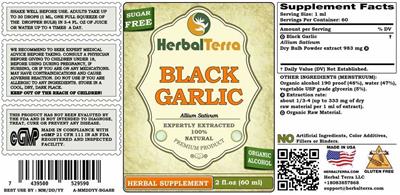Black Garlic label