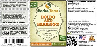 Boldo and Barberry label