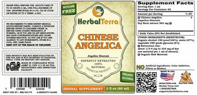 Chinese Angelica label