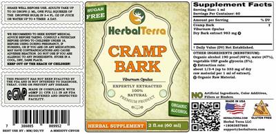 Cramp Bark label