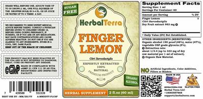 Finger Lemon label