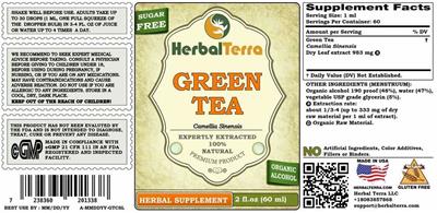 Green Tea label