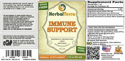 Immune Support label