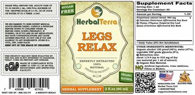 Legs Relax label