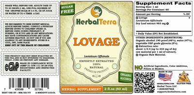 Lovage label