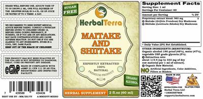 Maitake and Shiitake label