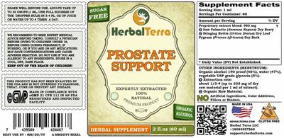 Prostate Support label