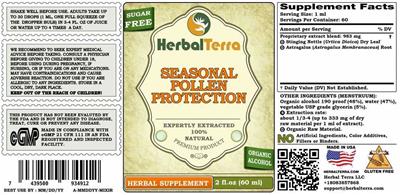 Seasonal Pollen Protection label