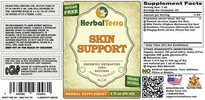 Skin Support Sugar Free label