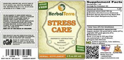 Stress Care label