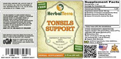 Tonsils Support label