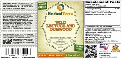 Wild Lettuce and Dogwood label