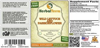 Wild Lettuce and Passionflower label