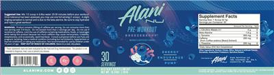 Pre-Workout Breezeberry label