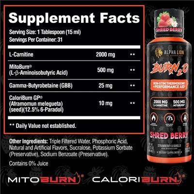 Burn 2.0 Shred Berry label