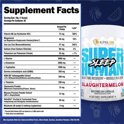 Superhuman Sleep Slaughtermelon Watermelon Lemonade label