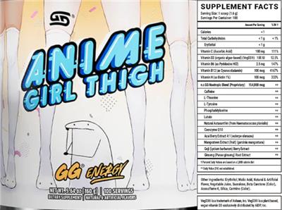 Energy Anime Girl Thigh label