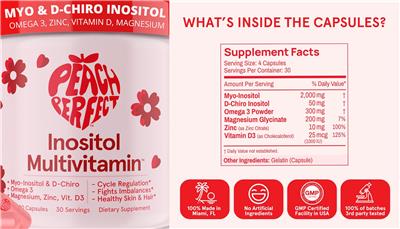 Inositol Multivitamin label