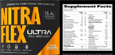 Nitraflex Ultra Peach Pineapple label