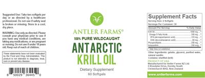 Antarctic Krill Oil label