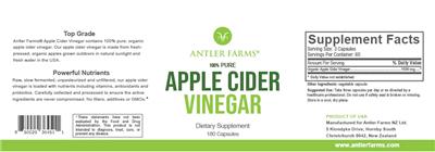 Apple Cider Vinegar label