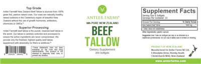 Beef Tallow label