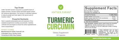 Turmeric Curcumin label