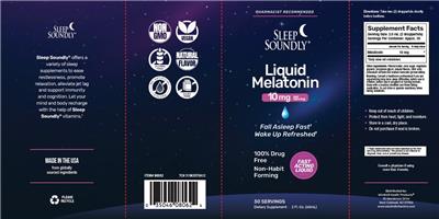 Liquid Melatonin 10 mg label