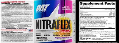 Nitraflex Burn Tropic Thunderburst label