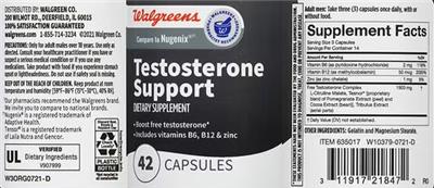 Testosterone Support label