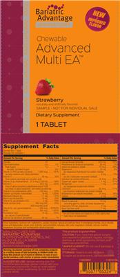 Chewable Advanced Multi EA Strawberry label