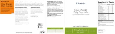 Clear Change Daily Essentials label