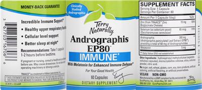 Andrographis EP80 Immune label