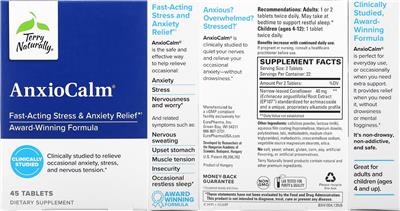 AnxioCalm label