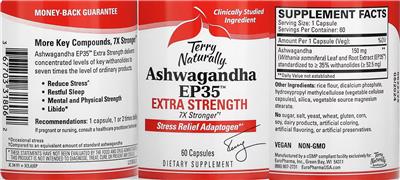 Ashwagandha EP35 Extra Strength label