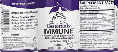 Clinical Essentials Immune label